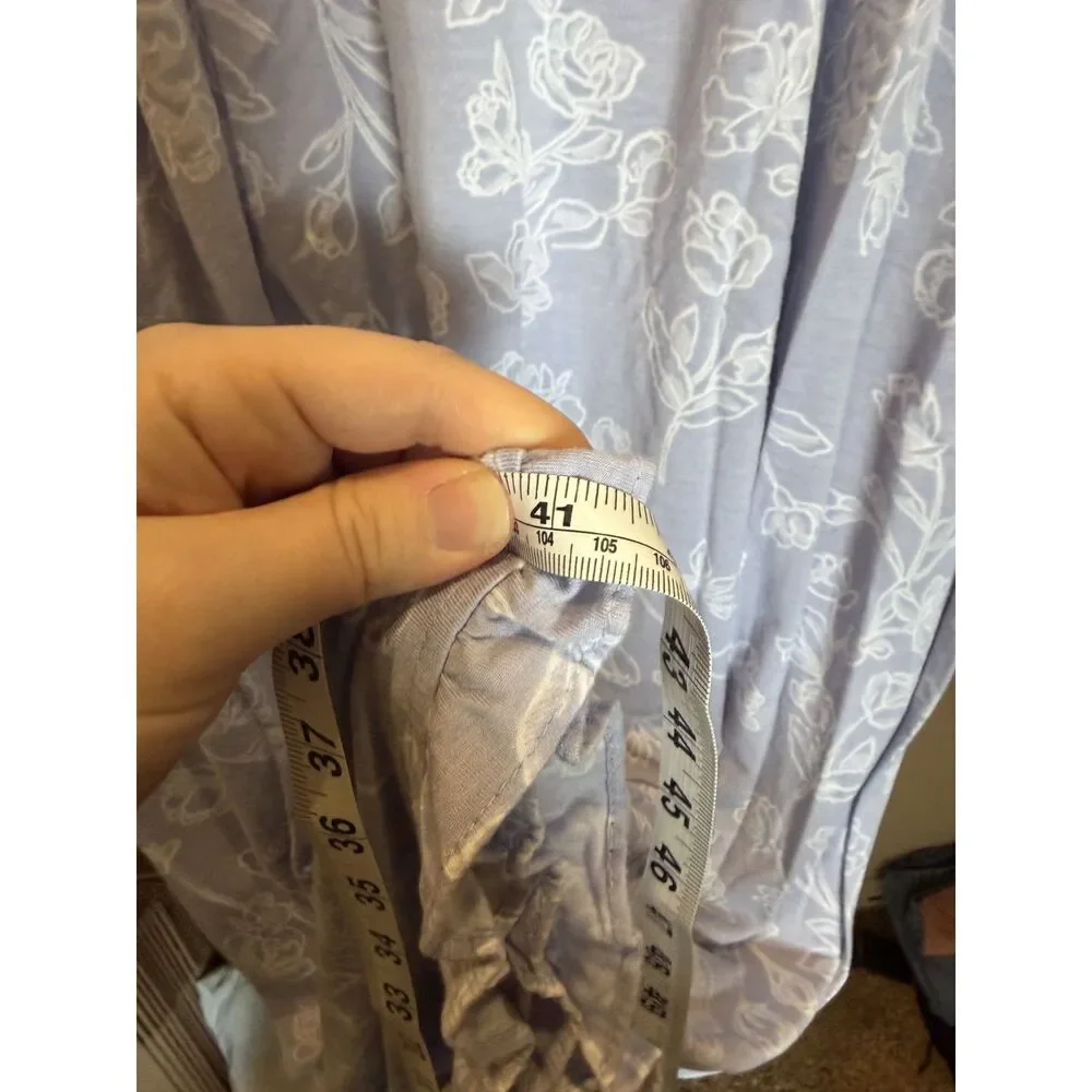 Eileen West 1X Floral Nightgown Modal Cap Sleeve